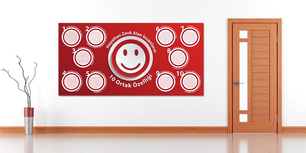 Hayattan Zevk Alan İnsanların 10 Ortak Özelliği Duvar Dekoru 3084