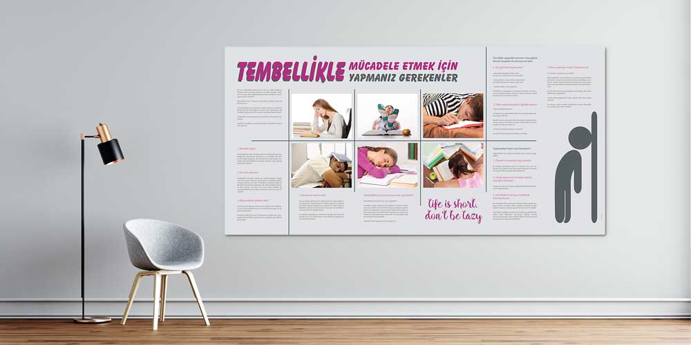 Tembellikle Mücadele Motivasyon Posteri  3010