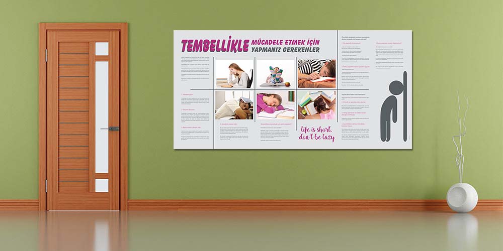 Tembellikle Mücadele Motivasyon Posteri 3010