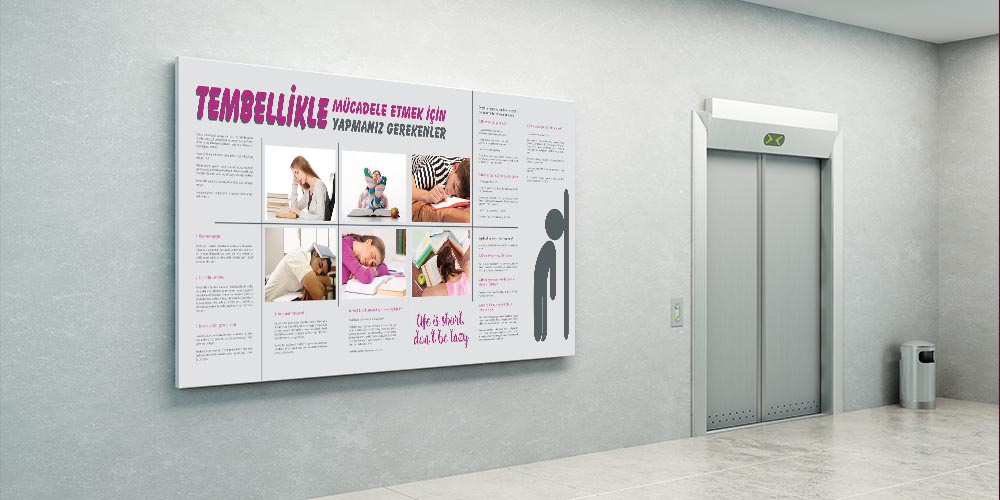 Tembellikle Mücadele Motivasyon Posteri 3010