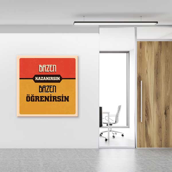 "Bazen Kazanırsın Bazen Öğrenirsin" Motivasyon Posteri – 4085