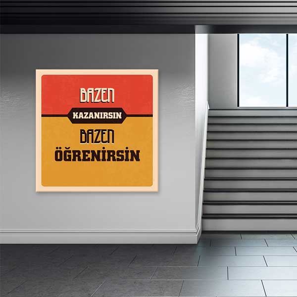 "Bazen Kazanırsın Bazen Öğrenirsin" Motivasyon Posteri – 4085