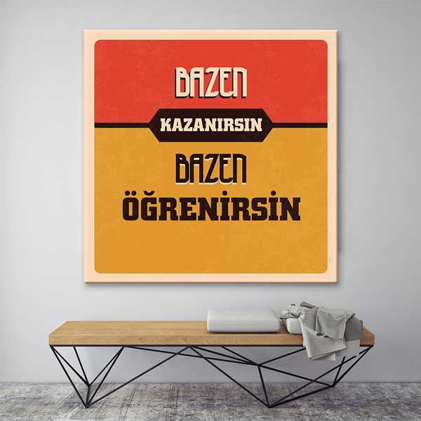 "Bazen Kazanırsın Bazen Öğrenirsin" Motivasyon Posteri – 4085