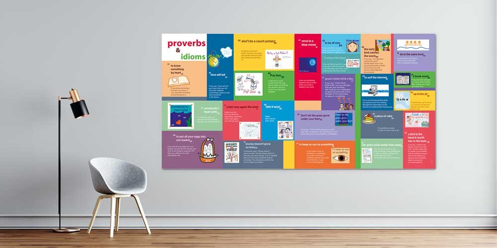 "İngilizce Atasözleri ve Deyimler" Eğitim Posteri A-515