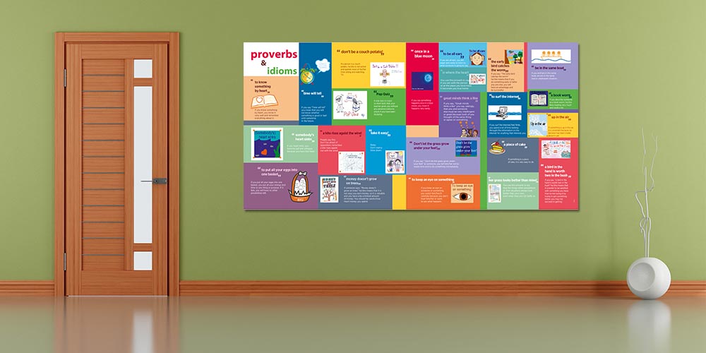 "İngilizce Atasözleri ve Deyimler" Eğitim Posteri A-515