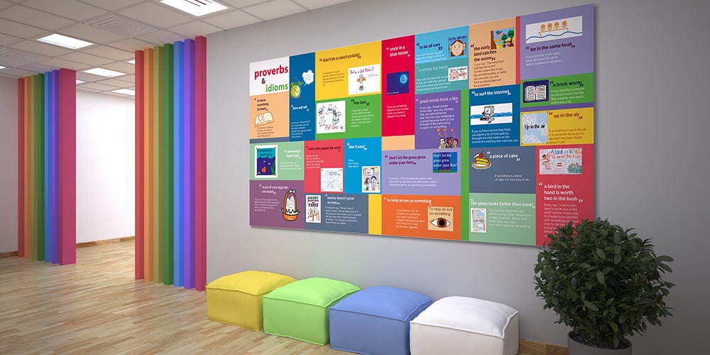 "İngilizce Atasözleri ve Deyimler" Eğitim Posteri A-515