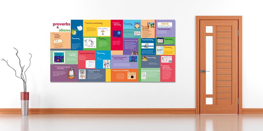 "İngilizce Atasözleri ve Deyimler" Eğitim Posteri A-515