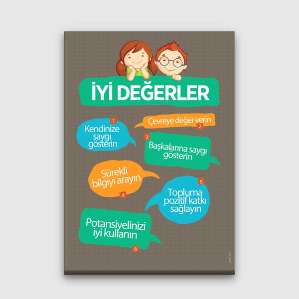 İyi Değerler Duvar Tablosu – B-853