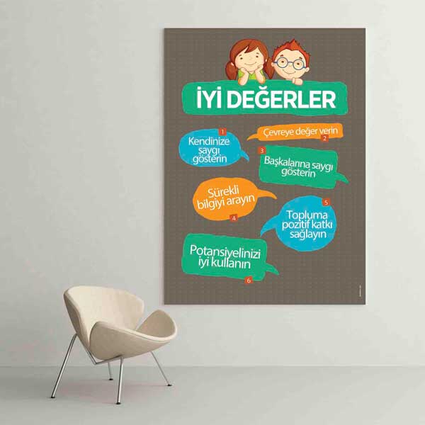 İyi Değerler Duvar Tablosu – B-853