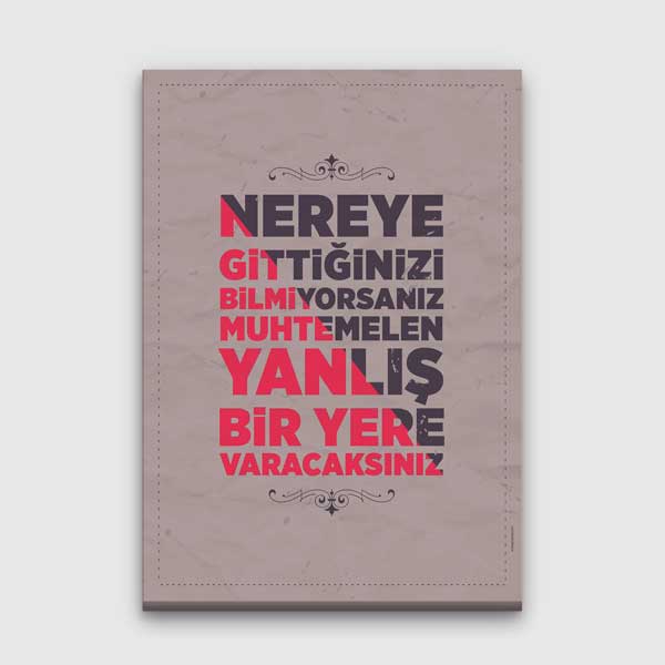 "Nereye Gittiğini Bil" Hedef Belirleme Motivasyon Tablosu – B-896