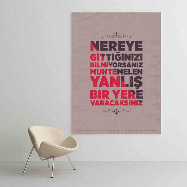 okul-posterleri-b-896-01 "Nereye Gittiğini Bil" Hedef Belirleme Motivasyon Tablosu – B-896