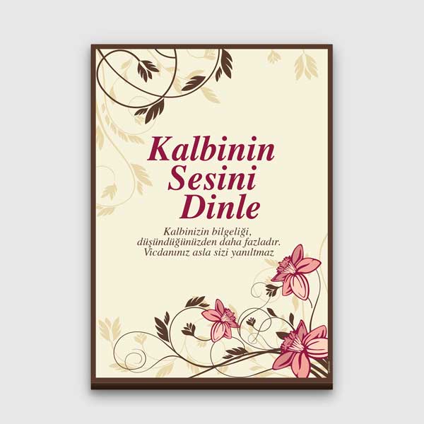 okul-posterleri-b-951-00 "Kalbinin Sesini Dinle" İçsel Bilgelik Motivasyon Tablosu – B-951