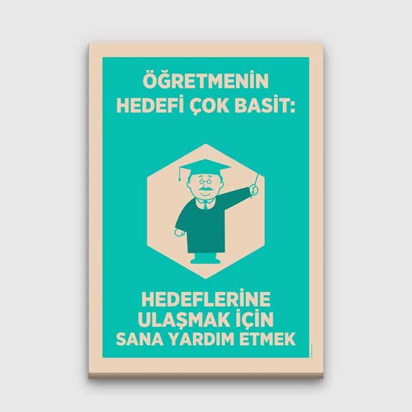 "Öğretmenin Hedefi Sana Yardım Etmek" Motivasyon Posteri – B-958