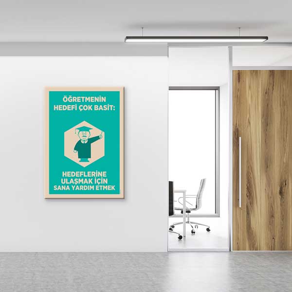 "Öğretmenin Hedefi Sana Yardım Etmek" Motivasyon Posteri – B-958