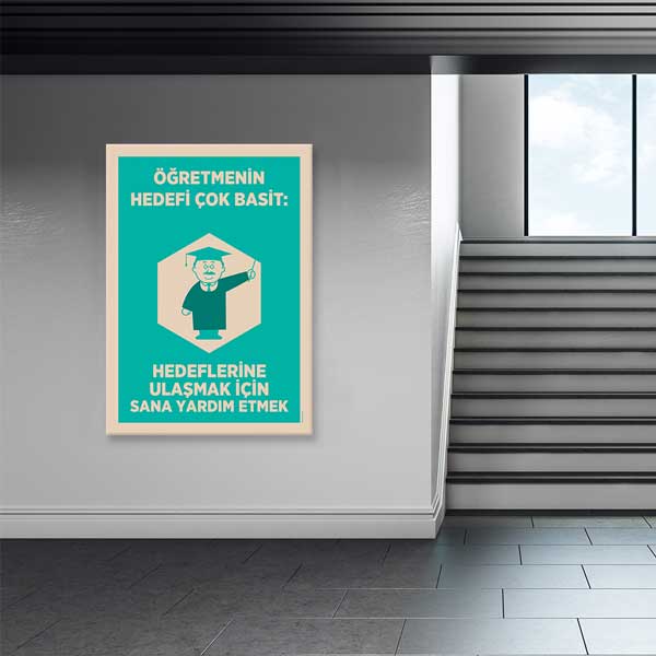 "Öğretmenin Hedefi Sana Yardım Etmek" Motivasyon Posteri – B-958