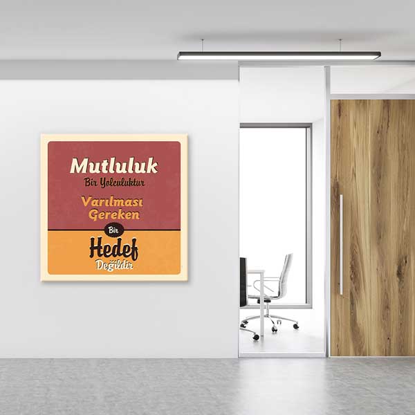 "Mutluluk Bir Yolculuktur" İlham Veren Duvar Posteri – 4087