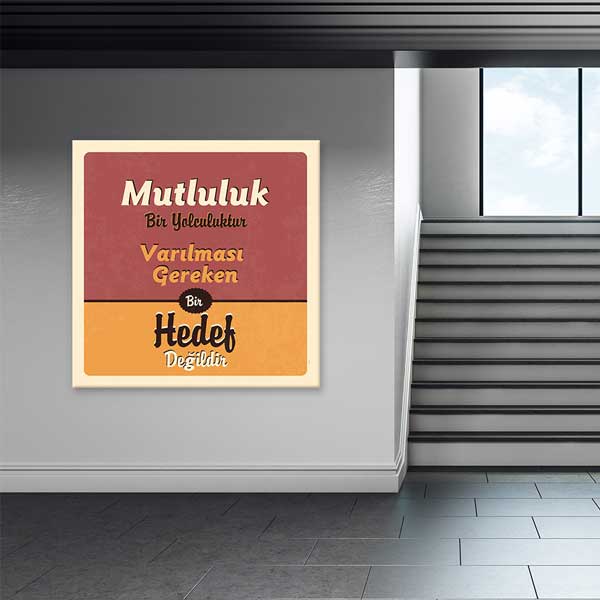 "Mutluluk Bir Yolculuktur" İlham Veren Duvar Posteri – 4087