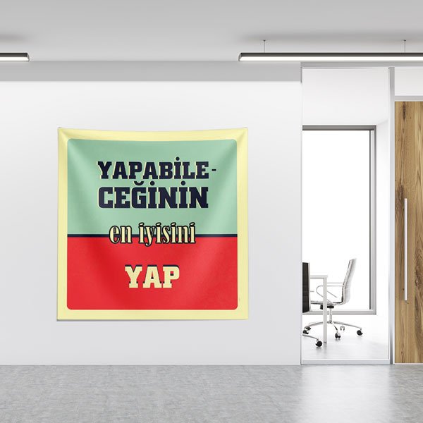 okul-sinif-dekorasyon-8526-02 "Yapabileceğinin En İyisini Yap" Motivasyonel Duvar Örtüsü 8526