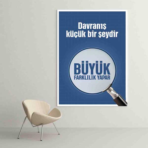 okul-sinif-dekorasyonu-b-845-01 Davranış Küçük Bir Şeydir, Büyük Farklılık Yapar Posteri - Okul ve Eğitim Motivasyonu – B-845