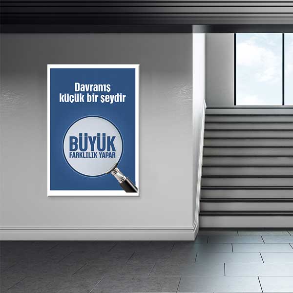 okul-sinif-dekorasyonu-b-845-02 Davranış Küçük Bir Şeydir, Büyük Farklılık Yapar Posteri - Okul ve Eğitim Motivasyonu – B-845