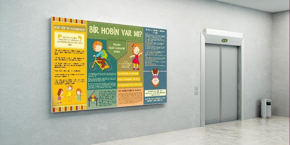 "Bir Hobin Var Mı?" Temalı Eğitici ve İlham Veren Okul Panosu A-822