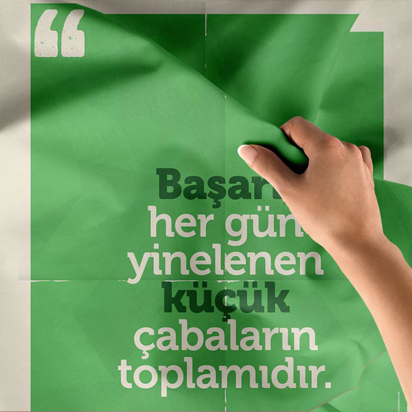 "Başarı, Her Gün Yinelenen Küçük Çabaların Toplamıdır" Duvar Örtüsü 8453