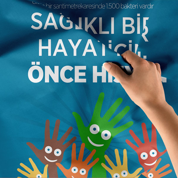 Sağlıklı Yaşam İçin Hijyen Eğitici Duvar Örtüsü 8477