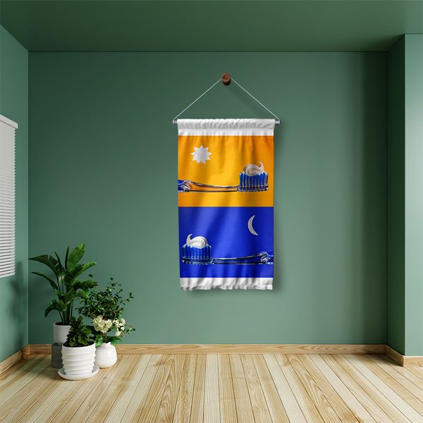 Diş Fırçalama Eğitimi Duvar Flaması 8125