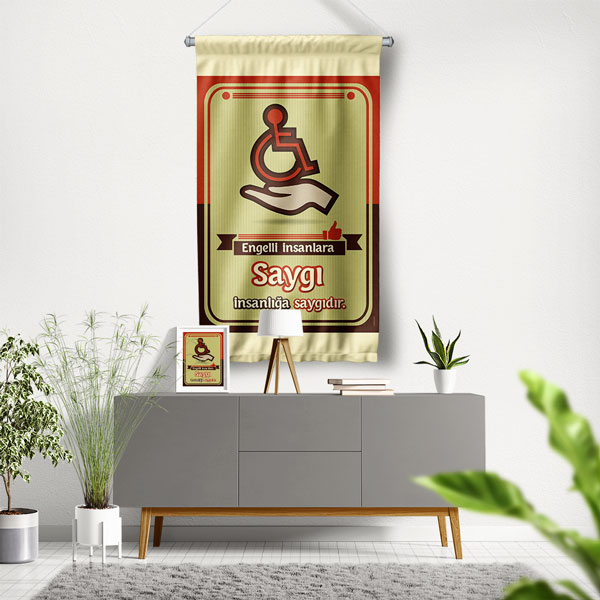 Engelliye Saygı Duvar Flaması 8188