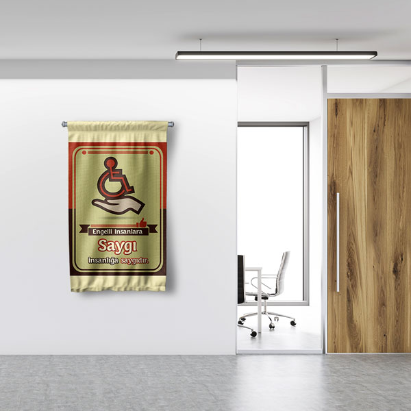 Engelliye Saygı Duvar Flaması 8188