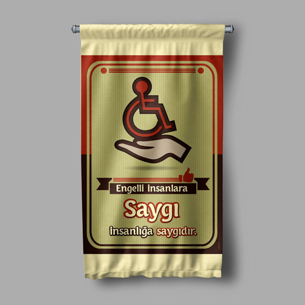 Engelliye Saygı Duvar Flaması 8188