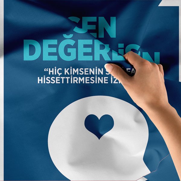 "Sen Değerlisin" Motivasyonel Duvar Örtüsü 8447