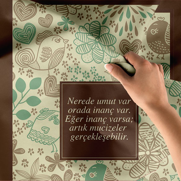 "Nerede Umut Varsa Orada İnanç Var" Duvar Örtüsü - İlham Veren Dekor 8452