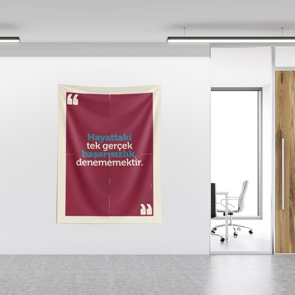 "Hayattaki Tek Gerçek Başarısızlık, Denememektir" Duvar Örtüsü 8455