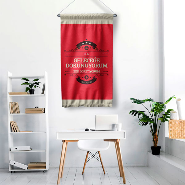 Geleceğe Dokunuyorum Öğretmen Duvar Flaması 8132