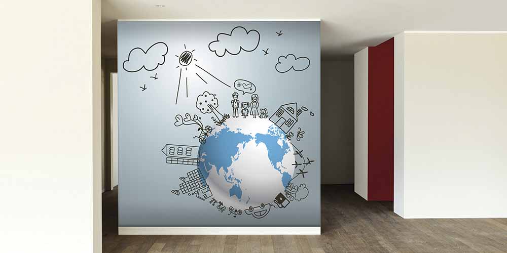 okul-sinif-duvar-kagitlari-1142-02 Dünya ve İnsan Temalı Sanatsal Çizimli Duvar Giydirme 1142