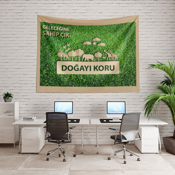 "Geleceğine Sahip Çık, Doğayı Koru" Temalı Duvar Örtüsü 8288