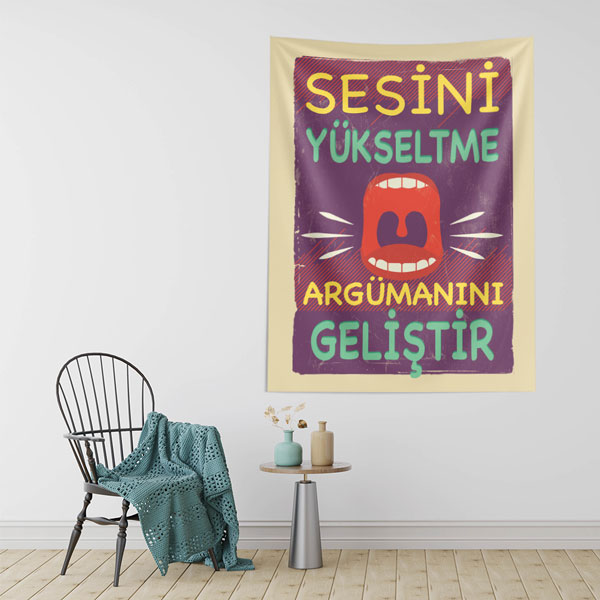 Sesini Yükseltme, Argümanını Geliştir Duvar Örtüsü - İletişim ve Davranış Eğitimi 8467