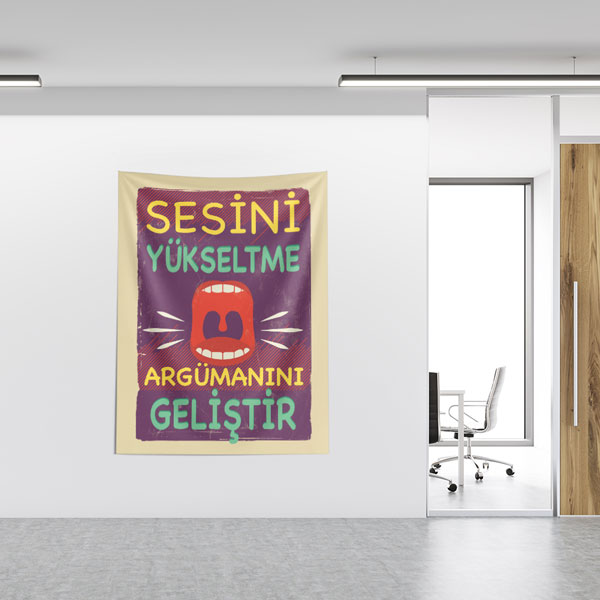 Sesini Yükseltme, Argümanını Geliştir Duvar Örtüsü - İletişim ve Davranış Eğitimi 8467