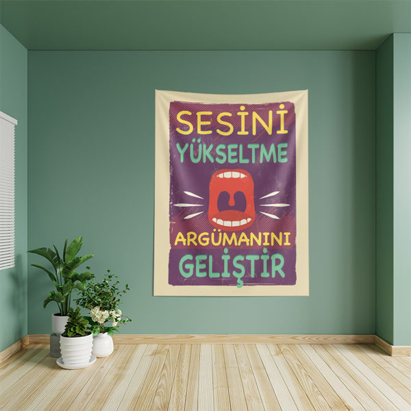 Sesini Yükseltme, Argümanını Geliştir Duvar Örtüsü - İletişim ve Davranış Eğitimi 8467