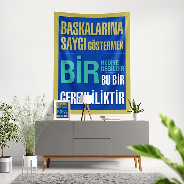 Başkalarına Saygı Göstermek Bir Gerekliliktir Duvar Örtüsü - Etik ve Davranış Eğitimi 8469