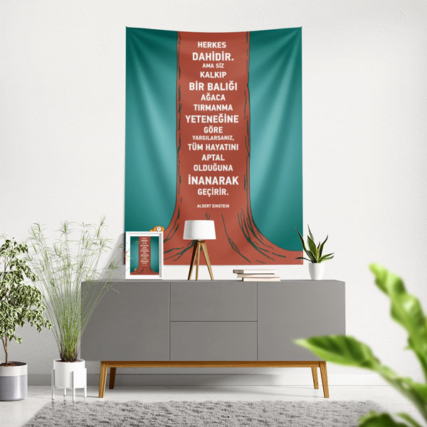 Okul Duvar Örtüsü: Albert Einstein Sözü 8463