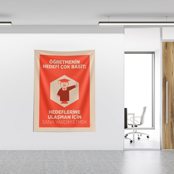 Öğretmenin Hedefi Çok Basit Posteri - Öğrenci Motivasyon ve Hedef Odaklılık 8466