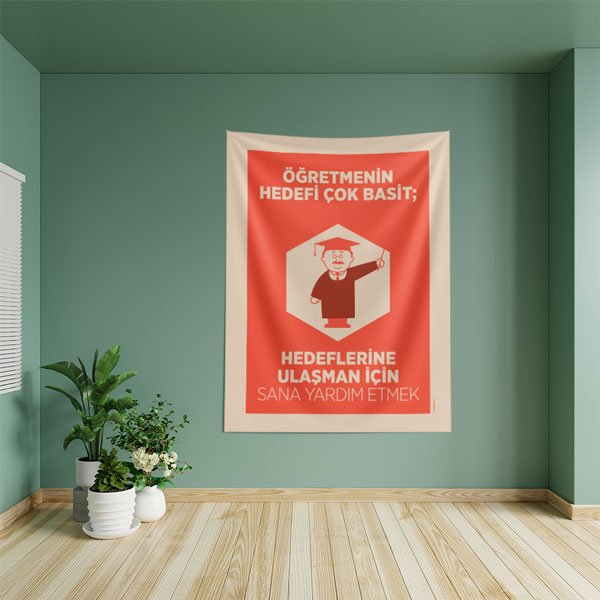 Öğretmenin Hedefi Çok Basit Posteri - Öğrenci Motivasyon ve Hedef Odaklılık 8466