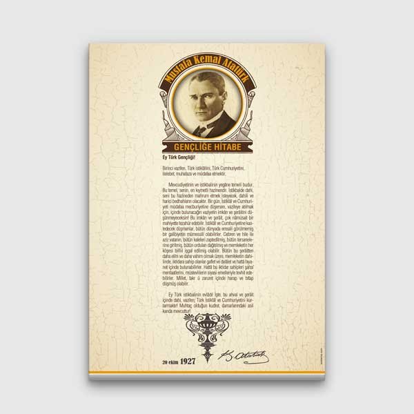 Atatürk Gençliğe Hitabe Duvar Tablosu F-564