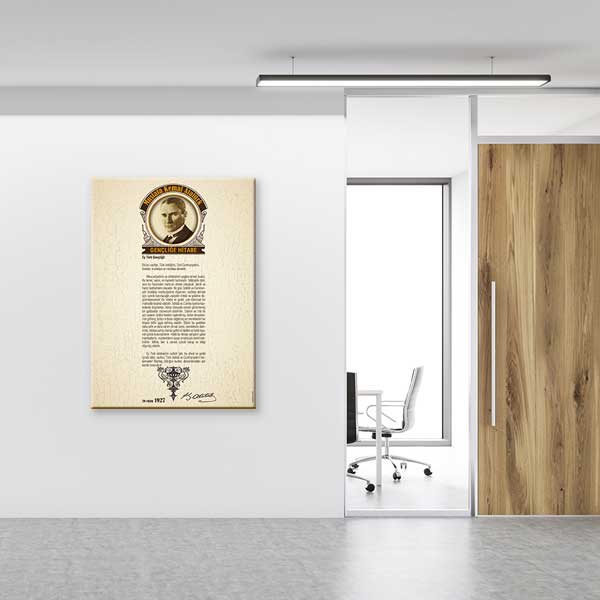 Atatürk Gençliğe Hitabe Duvar Tablosu F-564