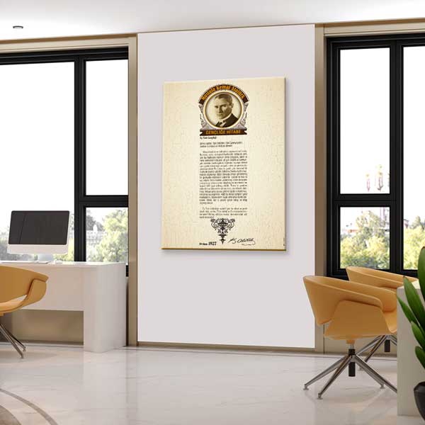 Atatürk Gençliğe Hitabe Duvar Tablosu F-564