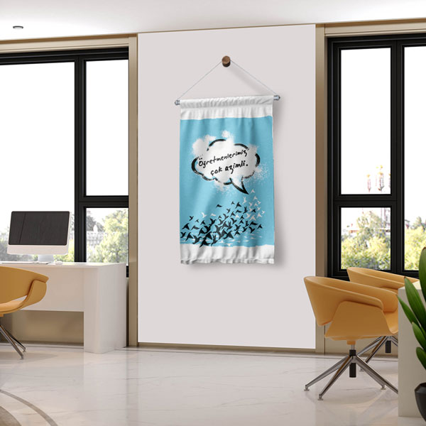 okul-sinif-duvur-flamasi-8073-03 Öğretmenlerimiz Çok Azimli Duvar Flaması - Öğretmenler Günü Hediyesi 8073