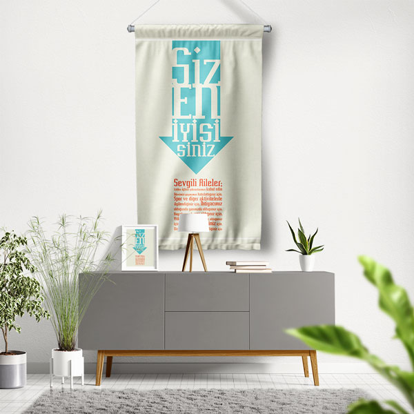 okul-sinif-flamalari-8063-00 "Siz En İyisiniz! Sevgili Aileler..." Veli İletişim Duvar Flaması 8063