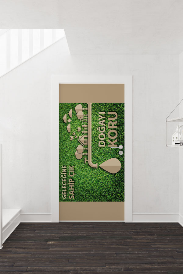 "Doğayı Koru & Geleceğine Sahip Çık" Temalı Su Akışı Kapı Giydirme Tasarımı 9051